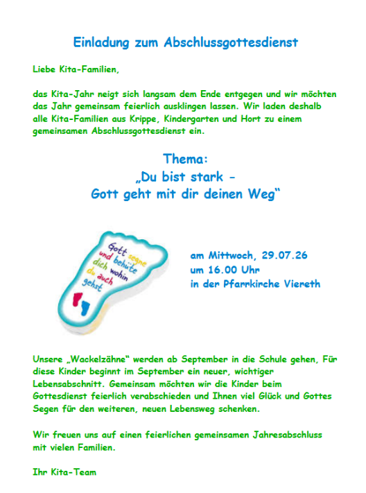 Abschlussgottesdienst 2026